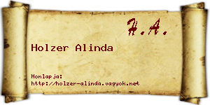 Holzer Alinda névjegykártya